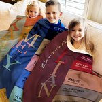 Personalized God Says I Am Name Meaning on Bible Verse Colourful Soft Throw Blanket Baptism Confirmation Christmas Gift for Christians Family Kids