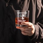 Personalized Skull 10oz Old Fashioned Rocks Whiskey Glass with Engraved Name and Date Day of The Dead Wedding Gift for Family Friend