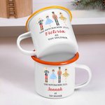 Personalised Cute Nutcracker Solider Ballet Girl 12oz Coloured Rim Enamel Cup with Name and Year Birthday Christmas Gift for Boys Girls