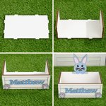 Personalized Cute Bunny Wood Basket with Name Easter Egg Hunt Birthday Holiday Party Favors Gift for Kids