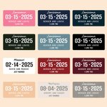 Personalized Romantic Just Married Wedding Car License Plate with Name and Date Wedding Anniversary Gift for Newlyweds Couple