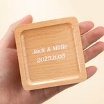Personalized Wooden Accordion Pull Out Photo Album Memory Box with Text Anniversary Birthday Memorial Gift for Family Friend
