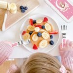 Personalised Cartoon Animal Safe Stainless Steel Kid’s Fork Spoon Knife 3 Pcs Cutlery Set with Initial Case and Name Birthday Gift for Boys Girls