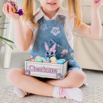 Personalized Cute Bunny Wood Basket with Name Easter Egg Hunt Birthday Holiday Party Favors Gift for Kids