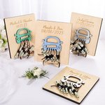 Porte-monnaie en bois avec texte Cadeau de mariage Cadeau de mariage pour jeunes mariés