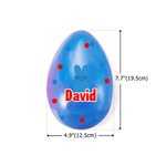 Spersonalizowane jajko wielkanocne Cute Bunny Dot Design Fillable Jumbo Easter Egg z imieniem i nazwiskiem Wypełniacz kosza wielkanocnego Prezent na przyjęcie wielkanocne dla dzieci