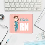 Personalisierte Cartoon-Charakter mehrere Größen Anti-Rutsch-Mauspad mit Namen und Beruf Geburtstag Geschenk für Krankenschwester Arzt medizinisches Personal