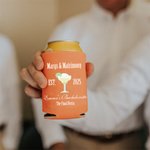 Personalised Margs and Matrimony 12oz-16oz Can Cooler with Year and Text Set of 12 Bachelorette Party Favors Bridal Shower Gift for Her