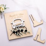 Porte-monnaie en bois avec texte Cadeau de mariage Cadeau de mariage pour jeunes mariés