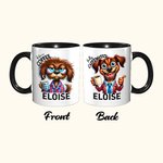Personalisierte Cartoon-Charakter Tier vor Kaffee koffeinhaltigen 11oz Keramik-Becher mit Namen Büro Geburtstag Geschenk für Kaffee-Liebhaber Familie Freund
