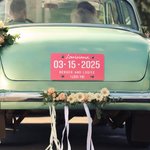 Personalized Romantic Just Married Wedding Car License Plate with Name and Date Wedding Anniversary Gift for Newlyweds Couple