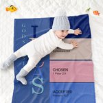 Personalized God Says I Am Name Meaning on Bible Verse Colourful Soft Throw Blanket Baptism Confirmation Christmas Gift for Christians Family Kids