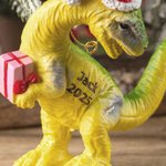 Adorno de Navidad personalizado de simulación de dinosaurio con nombre y año grabados Regalo de cumpleaños de Navidad para niños