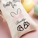 Personalisierte niedliche Osterhase 12oz Emaille Becher Snack Tasche mit Namen Ostern Party Geburtstag Geschenk für Kinder