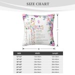 Taie d'Oreiller Personnalisée avec Nom Croix Florale Mots Bible Cadeau Premier Baptême Communion pour Fille Filleule