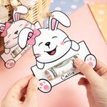 Personalisierte niedliche Kaninchen Ausdruck hölzerne Geld Halter Korb Tag mit Namen Ostern Korb Stuffers Geschenk für Kinder