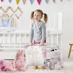 Taie d'Oreiller Personnalisée avec Nom Croix Florale Mots Bible Cadeau Premier Baptême Communion pour Fille Filleule