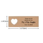 Personalisierte Dankeschön für das Teilen unserer ersten Mahlzeit Tag Set für Tischdekoration mit Namen und Datum Hochzeit Favor Geschenk für verlobte Paar