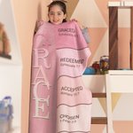 Personalized God Says I Am Name Meaning on Bible Verse Colourful Soft Throw Blanket Baptism Confirmation Christmas Gift for Christians Family Kids