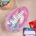 Huevo de Pascua Jumbo Rellenable Personalizado Estilo Sencillo Nombre Multicolor Rellenables Cesta de Navidad Pascua Cumpleaños Fiesta Regalos para Niños