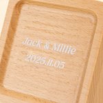 Personalized Wooden Accordion Pull Out Photo Album Memory Box with Text Anniversary Birthday Memorial Gift for Family Friend