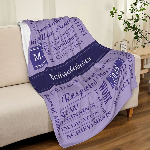 Coperta di pensionamento personalizzata Best Achievement Super Soft Regalo di addio per colleghi e amici