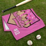 Personalisierte Multicolor Baseball Eiscreme Abtropfen Handtuch mit Namen und Nummer Portable Geburtstag Sport Zubehör Geschenk für Baseball Sportliebhaber
