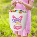 Personalisierte niedliche Hase Osterei Korb mit Namen Ostern Party Geburtstag Geschenk für Jungen Mädchen