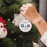 Personalizzato Il nostro primo Natale come famiglia di tre adorabili ornamenti natalizi da appendere all'albero Regalo decorativo per la famiglia