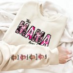 Sudadera Personalizada Leopardo Rosa Corazón Título Vaca Highland Niño Adulto a Juego con 1-8 Nombres Cumpleaños Día de la Madre Regalo para Mamá Abuela