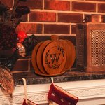 Personalized 3D Pumpkin Tea Light Holder with Initial and LED Candle Home Decor Halloween Birthday Gift for Friend Family