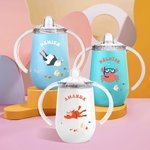 Spersonalizowany kubek niekapek Cute Animal Underwater World 10oz z imieniem i uchwytem Prezent urodzinowy dla dzieci na baby shower