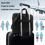 Sacoche pour ordinateur portable imperméable avec bandoulière réglable et nom Cadeau d'anniversaire pour les étudiants et les employés de bureau