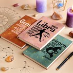 Personalised Positive Zodiac Character Traits Name A5 Notebook with 100 Lined Pages Birthday Self Affirmation Gift for Constellation Lovers Friends