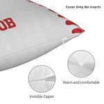 Taie d'oreiller carrée personnalisée sur le thème du ballon avec nom Cadeau de pendaison de crémaillère et d'anniversaire pour les amateurs de sport de ballon