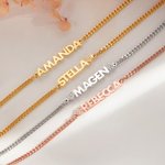 Henkilökohtainen nimi Curb Chain rannekoru Pave Zirkonia Heart Star Symbol Dainty korut syntymäpäivä vuosipäivä lahja naisille
