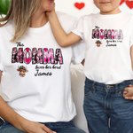 Sudadera Personalizada Leopardo Rosa Corazón Título Vaca Highland Niño Adulto a Juego con 1-8 Nombres Cumpleaños Día de la Madre Regalo para Mamá Abuela