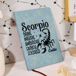 Personalised Positive Zodiac Character Traits Name A5 Notebook with 100 Lined Pages Birthday Self Affirmation Gift for Constellation Lovers Friends