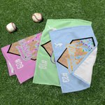 Personalisierte Multicolor Baseball Eiscreme Abtropfen Handtuch mit Namen und Nummer Portable Geburtstag Sport Zubehör Geschenk für Baseball Sportliebhaber