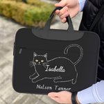 Sacoche pour ordinateur portable imperméable avec bandoulière réglable et nom Cadeau d'anniversaire pour les étudiants et les employés de bureau