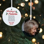 Adorno personalizado de cerámica con foto Navidad en el cielo Decoración del árbol de Navidad Regalo conmemorativo para la familia