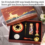 Henkilökohtainen Vintage kaiverrettu vaha Seal Stamp Kit kahvalla vaha helmiä vaha lämmitin lusikka ja laatikko häät syntymäpäivälahja pari Craft ystäville