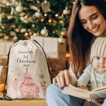 Schiaccianoci rosa personalizzato con tracolla Primo regalo di Natale per la famiglia o un amico