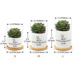 Personalised Pet Paw Name Ceramic Succulent Planter Pot with Drainage Hole and Bamboo Base Home Decor Pet Loss Sympathy Gift for Cat Dog Owner Lover