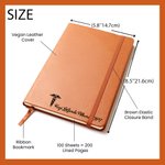 Personalisierte Rod of Asclepius Leder gefüttert Notebook mit Text und 200 Seiten Papier Geburtstag Anerkennung Geschenk für Krankenschwester Arzt medizinisches Personal