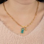 Personalisierte Tarot Zodiac Birthstone Initial Number Halskette zierlich Astrologie Schmuck Geburtstag Geschenk für Frauen Astrologie Liebhaber