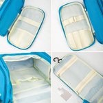 Personalized Cute Patch Cartoon Animal Name Portable Waterproof Hanging Toiletry Bag with Mirror Travel Accessories Birthday Gift for Kids