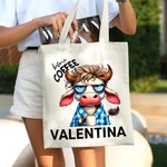 Personaje de dibujos animados personalizado Animal antes del café Bolsa de lona con cafeína con nombre Regalo de cumpleaños para trabajador de oficina Amante del café Amigo de la familia