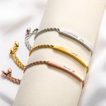 Bracciale arabo personalizzato con testo Gioielli islamici Ramadan Eid Regalo musulmano per le donne