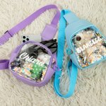 Personalized Shakable Sequins Cute Colorful Fanny Pack Cross Body Bag with Name Birthday Vacation Gift for Kids
